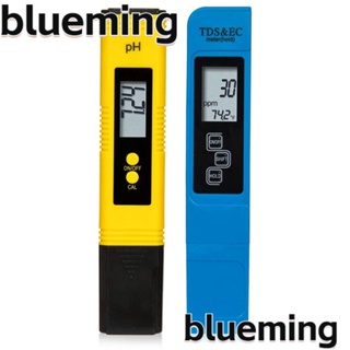 Blueming2 เครื่องวัดค่า PH และ TDS EC อุณหภูมิ 0-9990ppm 0.01-14.00pH PH และ TDS สีฟ้า สีเหลือง พลาสติก 0.01ph ความแม่นยําสูง 2 ชิ้น