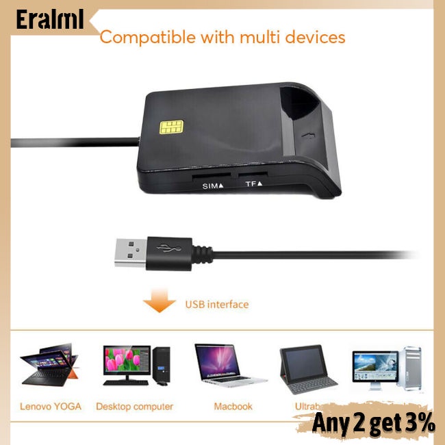 eralml-เครื่องอ่านซิมการ์ด-usb-สําหรับการ์ดธนาคาร-ic-id-sd-tf-mmc-micro-sd