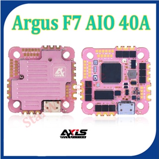 Axisflying Argus F7 AIO 40A FC F722 ตัวควบคุมการบิน 16M กล่องสีดํา 3-6S BLHeli_S ESC สําหรับโดรนบังคับ FPV O3 Air Unit Cinewhoop