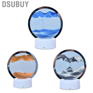 Dsubuy 3D Hourglass Table Lamp  Gift Charming 7 Color Light Increase Patience Moving Sand Painting for Hotel Rooms Living