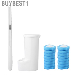 Buybest1 Bathroom Disposable Toilet Brush Hygienic Long Handle Cleaner Easy Storage Free Rotating for Household