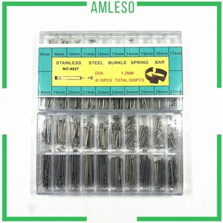 [Amleso] หมุดสปริงบาร์ 27 มม. สําหรับซ่อมแซมนาฬิกาข้อมือ 300 ชิ้น