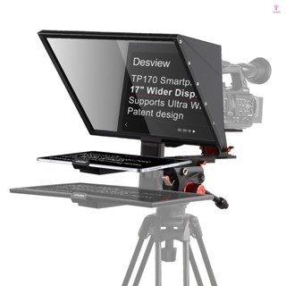 Besview Portable Teleprompter for Smartphone/Tablet/DSLR Camera with Remote Control - Perfect for Interviews and Live Streaming