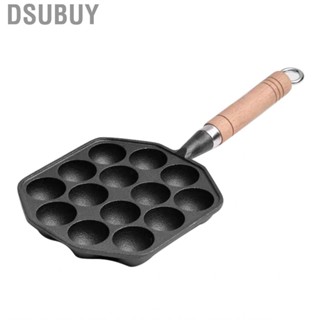 Dsubuy Takoyaki Grill Pan  Octopus Meat Ball Mold Maker Cast Iron 14 Holes for Home