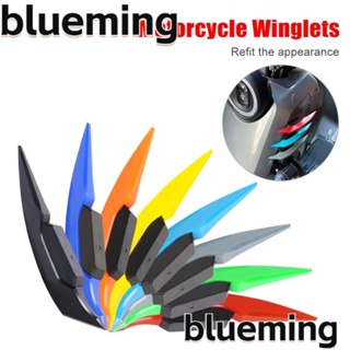 Blueming2 สติกเกอร์สปอยเลอร์ ลายปีก สไตล์เรโทร สําหรับตกแต่งรถจักรยานยนต์ 1 คู่