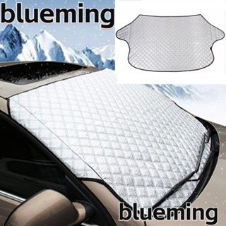 Blueming2 ม่านบังแดดรถยนต์ สีเงิน พับได้ ป้องกันหิมะ ฝ้า ที่บังแดดอัตโนมัติ