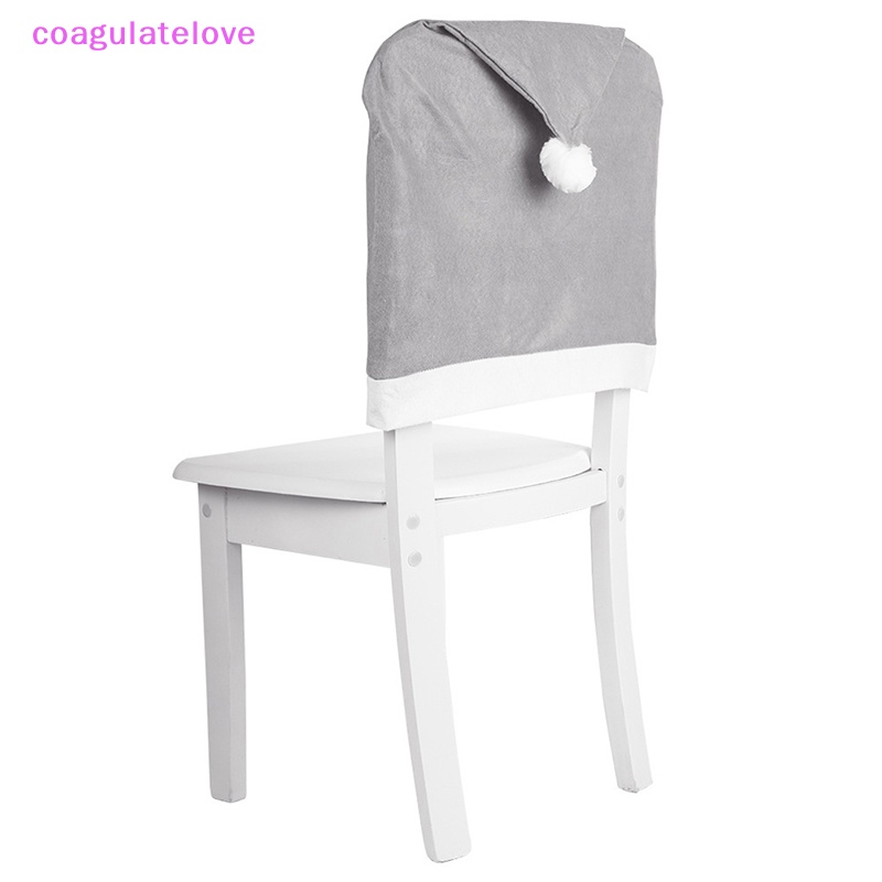 coagulatelove-ผ้าคลุมเก้าอี้-ลายหมวกคริสต์มาส-สําหรับตกแต่งโต๊ะอาหารค่ํา-ขายดี