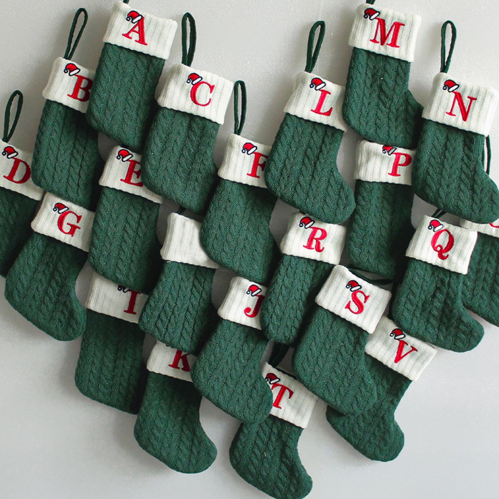 christmas-ถุงเท้าถัก-ปักลายตัวอักษรคริสต์มาส-สะดุดตา-สําหรับตกแต่งเทศกาลคริสต์มาส