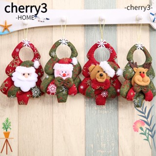 Cherry3 จี้ตุ๊กตาซานตาคลอส สโนว์แมน น้ําหนักเบา สําหรับตกแต่งต้นคริสต์มาส DIY 3 ชิ้น