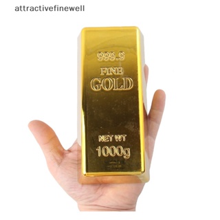 [attractivefinewell] แท่งทองปลอม พลาสติก สีทอง สําหรับตกแต่งบ้าน TIV