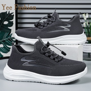 YEE Fashion รองเท้าผ้าใบผู้ชาย รองเท้าลำลองผู้ชาย  ท้าผ้าใบแฟชั่น สไตล์เกาหลี กีฬากลางแจ้ง ทำงาน ท้าลำลอง XYD2390VRY 37Z230913