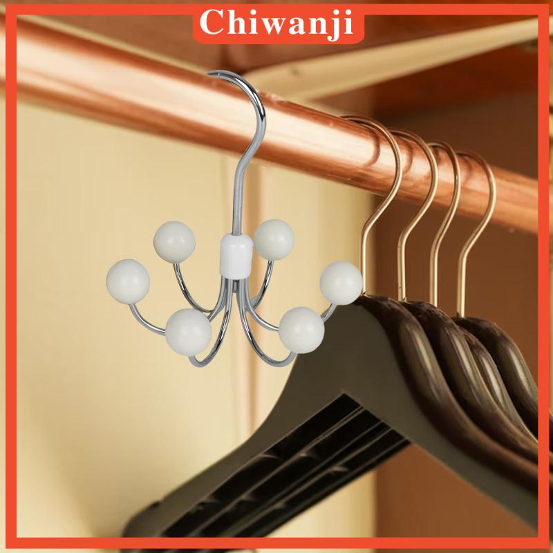 chiwanji-ตะขอแขวนผ้าพันคอ-หมุนได้-360-องศา-ประหยัดพื้นที่-พร้อมกรงเล็บ-6-ชิ้น-สําหรับรองเท้า-กระเป๋า-เนคไทน์-หมวก