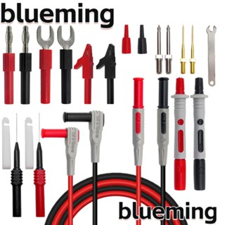 Blueming2 ชุดโพรบมัลติมิเตอร์ ทดสอบตะกั่ว PVC ทองแดง 100 ซม. 1000V 20A สีดํา แดง 19 ชิ้น