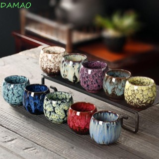 Damao ถ้วยชา เครื่องปั้นดินเผา พอร์ซเลน รูปไข่ สไตล์จีน น่ารัก 1 ชิ้น