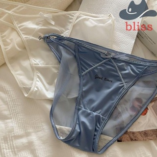 Bliss กางเกงชั้นใน ผ้าฝ้าย และผ้าซาติน สามารถปรับได้ ระบายอากาศได้ดี สไตล์เกาหลี