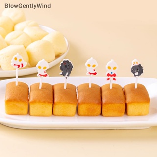 Blowgentlywind ส้อมพลาสติก รูปผลไม้ ขนมขบเคี้ยว ขนมหวาน ตกแต่งวันฮาโลวีน 6 10 ชิ้น BGW