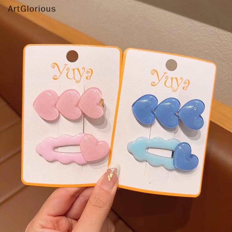 กิ๊บติดผม-รูปหัวใจน่ารัก-สีพื้น-แฟชั่นแฟรี่-สําหรับเด็กผู้หญิง-จํานวน-2-ชิ้น
