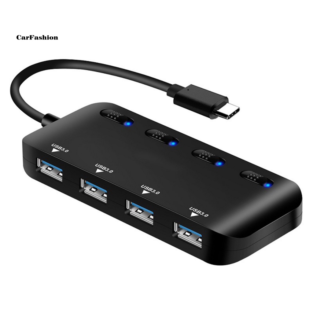 lt-carfashion-gt-ฮับสายเคเบิล-usb30-abs-ความเร็วสูง-4-พอร์ต-สําหรับโทรศัพท์มือถือ