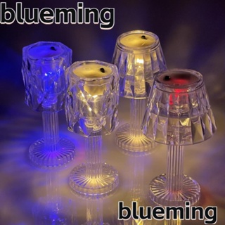 Blueming2 โคมไฟตั้งโต๊ะ Led อะคริลิคใส ขนาดเล็ก ประดับเพชร คริสตัล เรียบง่าย ของขวัญ สําหรับข้างเตียงนอน