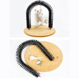PP Cat Self Groomer Skin Friendly ป้องกันการลื่นสบาย Arch Massager Face Scratcher สำหรับในร่ม ของเล่นแมว ที่นวดตัวแมว