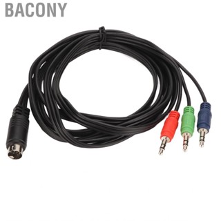 Bacony Mini DIN To 3 DC 3.5mm Cable 9 Pin  Cord For Speaker Amplifier Music