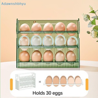 Adhyu กล่องจัดเก็บไข่ 3 ชั้น 30 ช่อง สําหรับตู้เย็น ด้านข้าง เคาน์เตอร์ TH