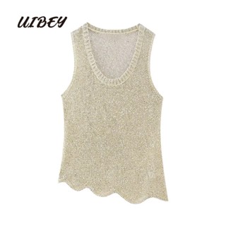 Uibey เสื้อกั๊ก แขนกุด แฟชั่น 3966