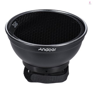 Andoer 5.9 Silver Beauty Dish Diffuser for On-camera Flash Speedlite