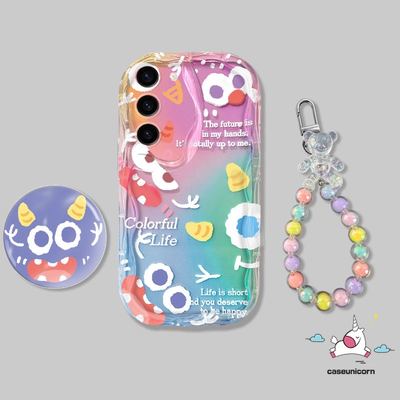 เคสโทรศัพท์มือถือ-ขอบโค้ง-ลายการ์ตูนมอนสเตอร์น้อยน่ารัก-3d-พร้อมสายคล้องมือ-สําหรับ-redmi-12c-9-a1-10c-9c-nfc-a2-10a-9a-9t-redmi-note-10-12-10s-9-11-8-11s-pro-max-poco-m3-x5-mi-11-เคส