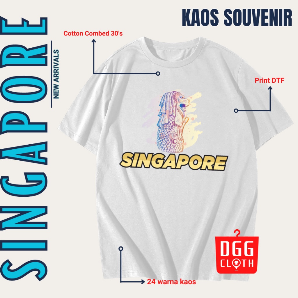 ดูดีนี่-เสื้อยืด-พิมพ์ลาย-i-love-singapore-โดยสิงคโปร์-ประเทศที่-1