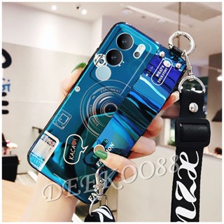 เคสโทรศัพท์มือถือ TPU แบบนิ่ม ลายกล้องน่ารัก พร้อมสายคล้อง สําหรับ VIVO V29 V27 V27e Y78 Y27 Y36 Y02T Y02A 5G 4G 2023