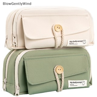 Blowgentlywind กระเป๋าดินสอ กระเป๋าเครื่องสําอาง แบบพกพา ขนาดใหญ่ จุของได้เยอะ สําหรับโรงเรียน สํานักงาน วัยรุ่น เด็กผู้ชาย ผู้หญิง BGW