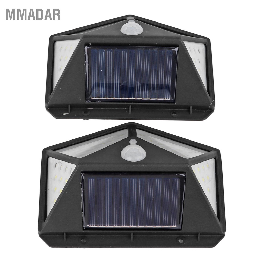 mmadar-2-ชิ้น-solar-motion-sensor-light-4-ด้าน-100-leds-ความสว่างสูงกันน้ำกลางแจ้งโคมไฟติดผนังพลังงานแสงอาทิตย์