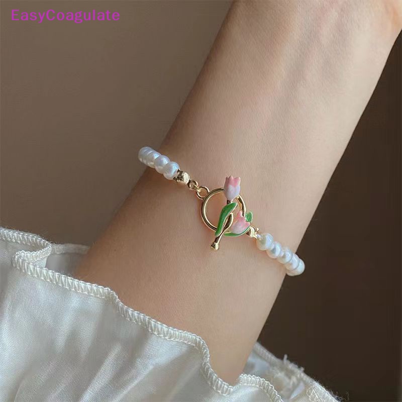 สร้อยข้อมือ-จี้ดอกทิวลิป-ประดับไข่มุก-เหมาะกับของขวัญปาร์ตี้-แฟชั่นสําหรับผู้หญิง