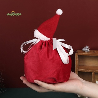 Erck&gt; ถุงขนม ผ้ากํามะหยี่ ลายซานตาคลอส สีแดง สําหรับใส่ของขวัญคริสต์มาส 2023