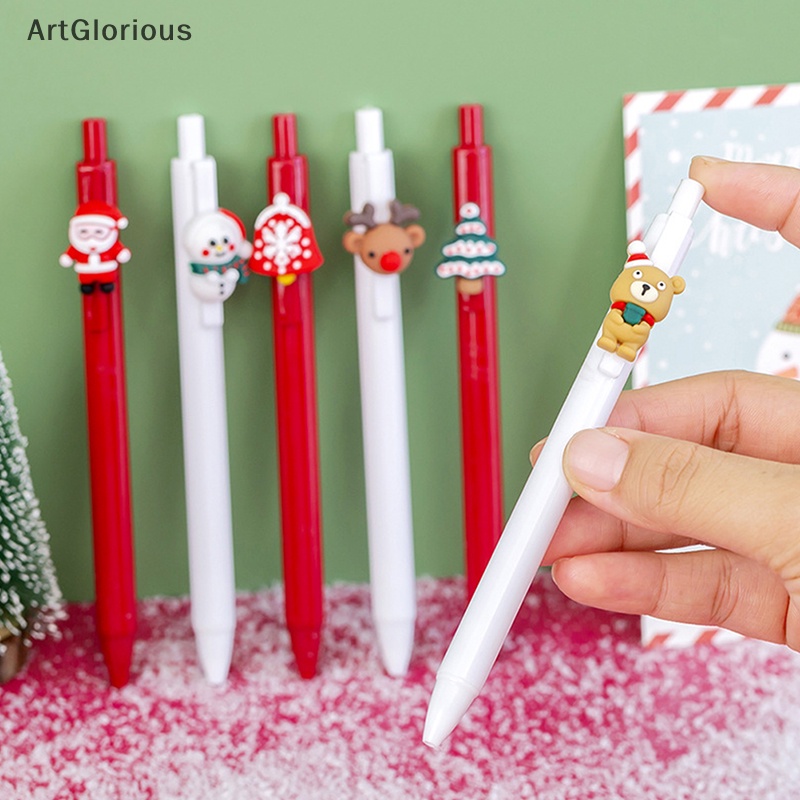 ปากกาเจล-ลายการ์ตูนซานตาคลอส-สโนว์แมน-ของขวัญคริสต์มาส-เครื่องเขียน-สําหรับโรงเรียน-สํานักงาน