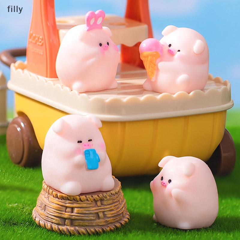 ตุ๊กตาฟิกเกอร์เรซิ่น-รูปหมูสีชมพูน่ารัก-ขนาดเล็ก-สําหรับตกแต่งบ้าน-ออฟฟิศ-คอมพิวเตอร์-ตั้งโต๊ะ