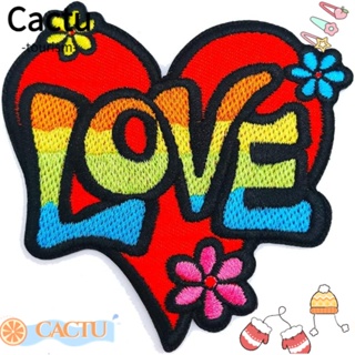 Cactu แผ่นแพทช์ผ้าโพลีเอสเตอร์ รูปหัวใจ สีแดง 15 ชิ้น 2.8x3.2 นิ้ว DIY