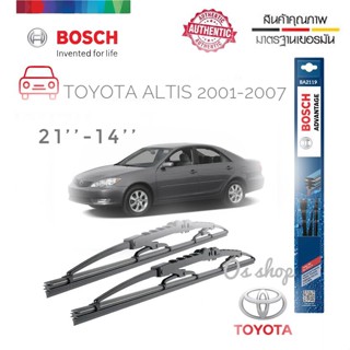 ใบปัดน้ำฝน ซิลิโคน ตรงรุ่น ToyotaAltis 2001-2006 ไซส์ 21-14 ยี่ห้อ BOSCH ของแท้ จำนวน 1 คู่ *ส่งไว*