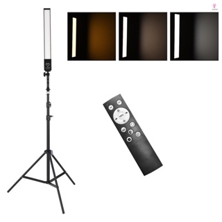 Photography Lamp LED Video Light Wand 24W Dimmable + 2M Metal Light Stand + Remote Control for Vlog Live Streaming