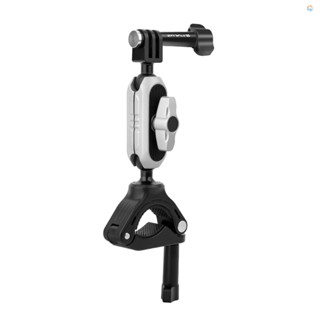 {Fsth} PULUZ PU862 Camera Mount Clamp Mount Bicycle Handlebar Adapter Mount Aluminum Alloy with Dual 360°Rotatable Ball Head with  Adapter Phone Clip Compatible with SJCAM GoP