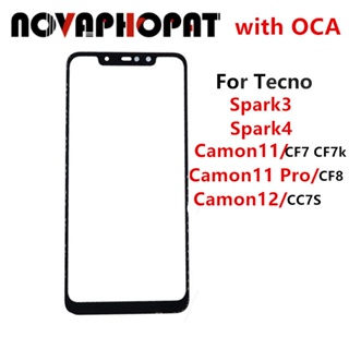 อะไหล่หน้าจอสัมผัส LCD และ OCA สําหรับ Tecno Spark 3 4 Camon 12 CC7S 11 Pro CF7 CF8 KC8