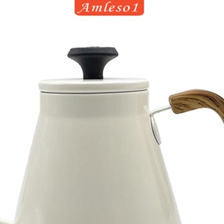 [Amleso1] กาต้มน้ําชา กาแฟ ด้ามจับไม้ น้ําหนักเบา กันรอยขีดข่วน 1000 มล. สําหรับปิกนิก บ้าน