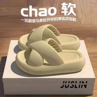 JUSLIN   รองเท้าแตะ สบายขึ้น นุ่ม พื้นหนา เพิ่มสูง รองเท้าหัวโต 2023 ใหม่  High quality สบาย Chic Korean Style B90H2XU 37Z230910