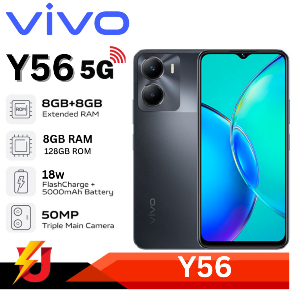 Vivo Y56 5G (8GB+256GB) หน้าจอ IPS LCD ขนาด กล้องหลัง 2 เลนส์ ความจุ ...