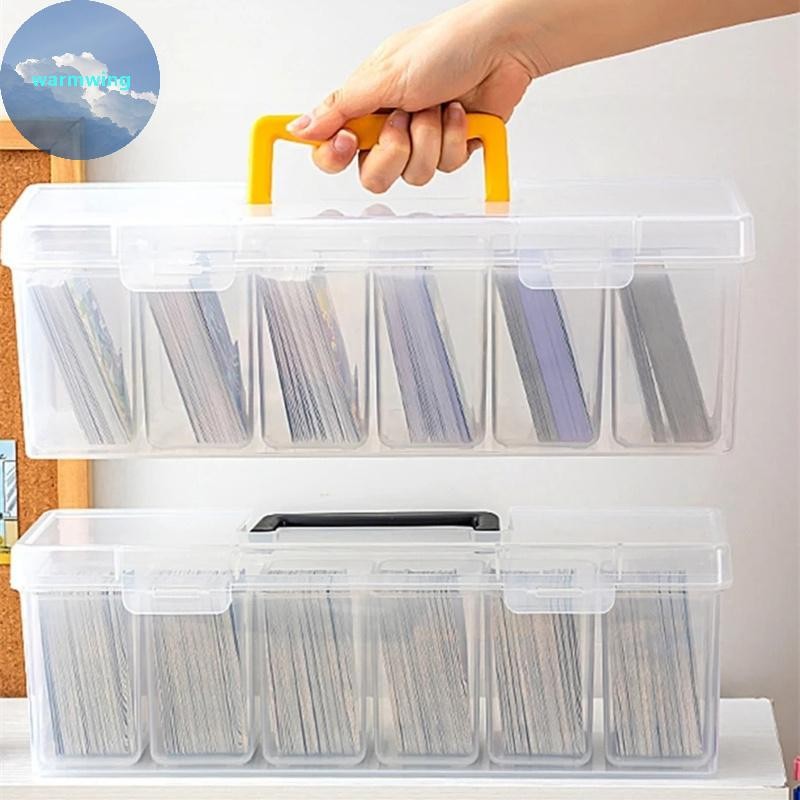 Warmwing Clear Trading Card Storage Box Play Card Case Organizers พร้อม ...