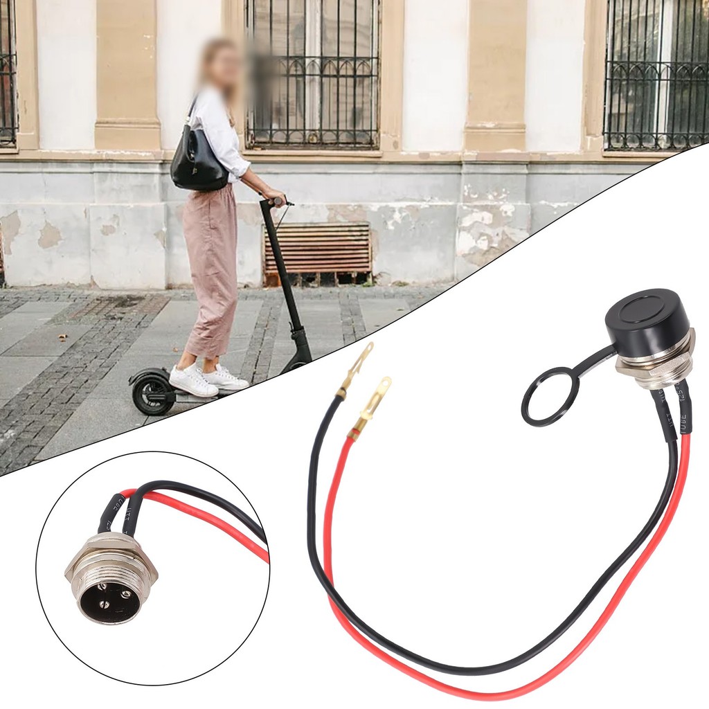 RAOOGO 3-Pin Charging Port / T-Connector For Electric Scooters – Replacement Charger Socket (CHRG-PRT-3PIN-2)