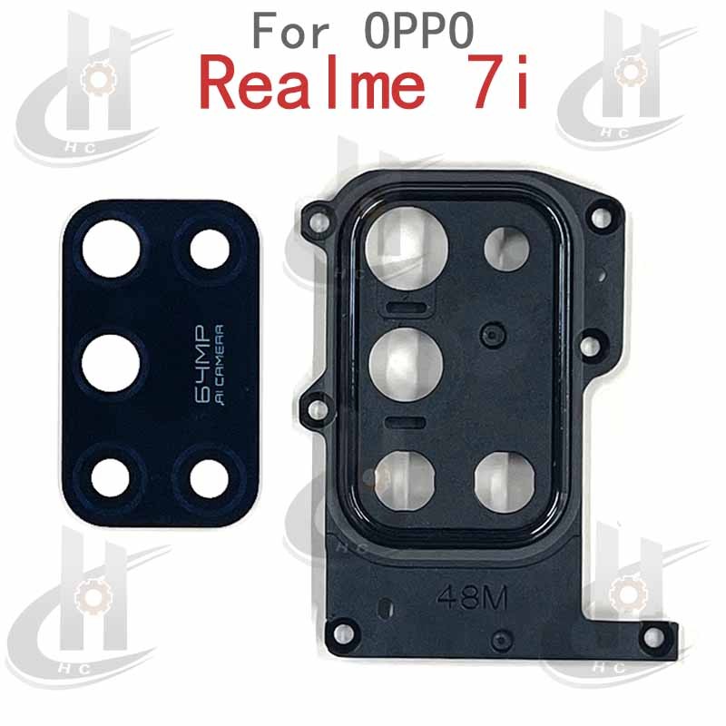 ฝาครอบเลนส์กล้องด้านหลังสําหรับ OPPO Realme 7i RMX2103 เลนส์กล้อง ...