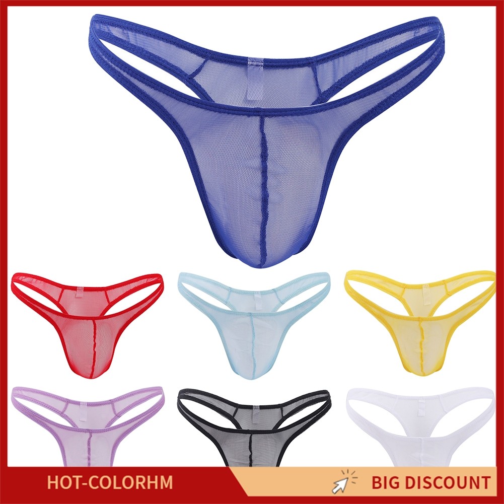 [COLORHM] Mens Thongs G-string T-back Low-waist Male Bikini Jockstrap ...