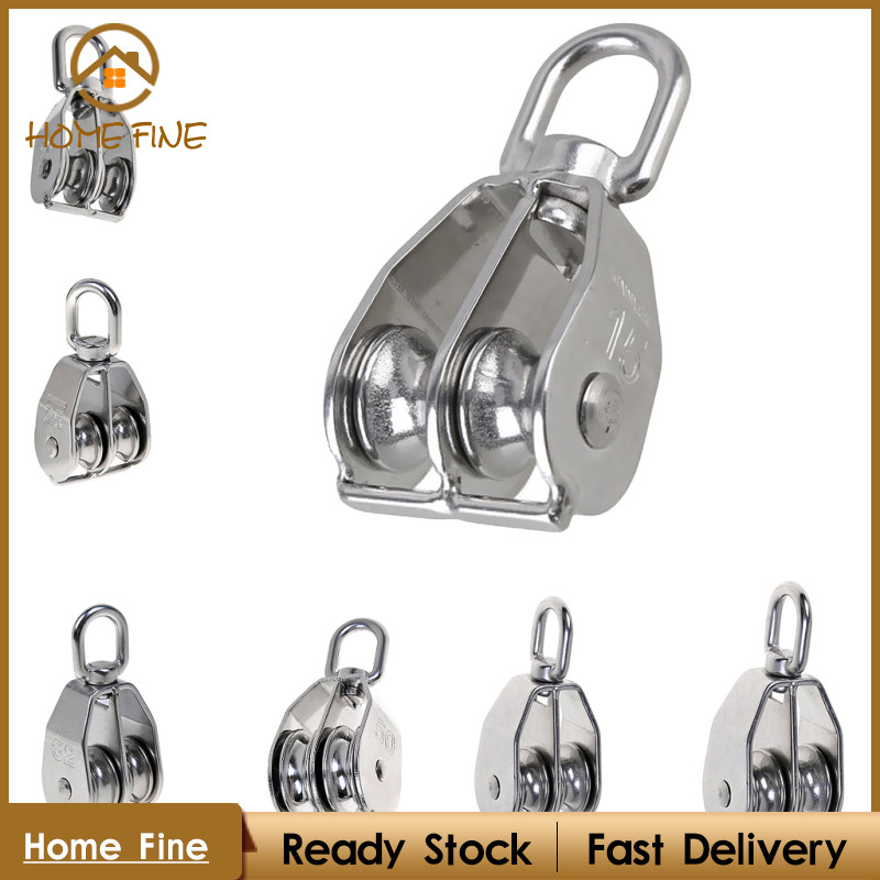 [Katarina_x] M15- Swivel Double Pulley Sheave Rigging Lift Rope แขวนล้อ ...